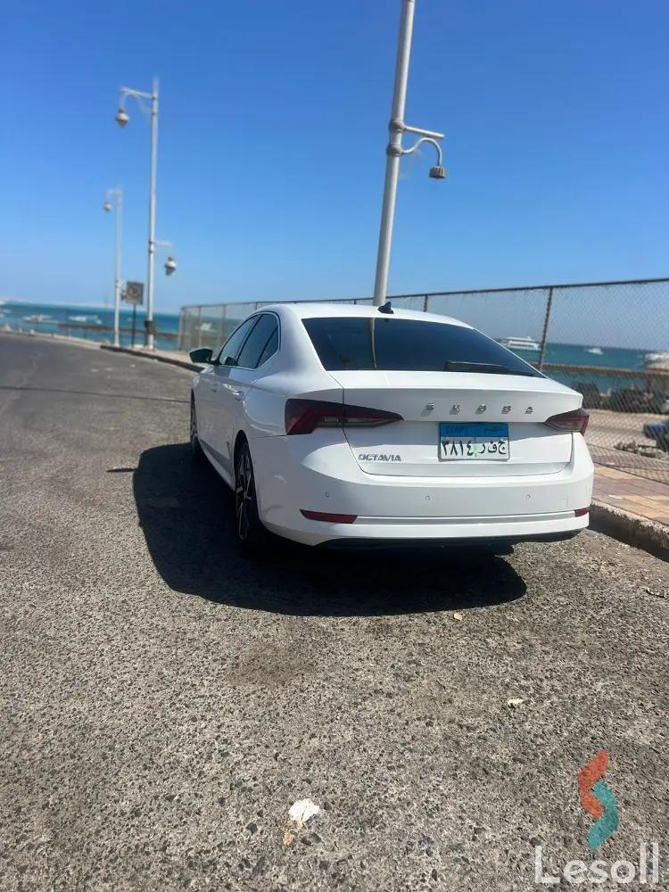 سكودا أوكتافيا اوتوماتك مستعملة أبيض موديل 2021 - صورة 3