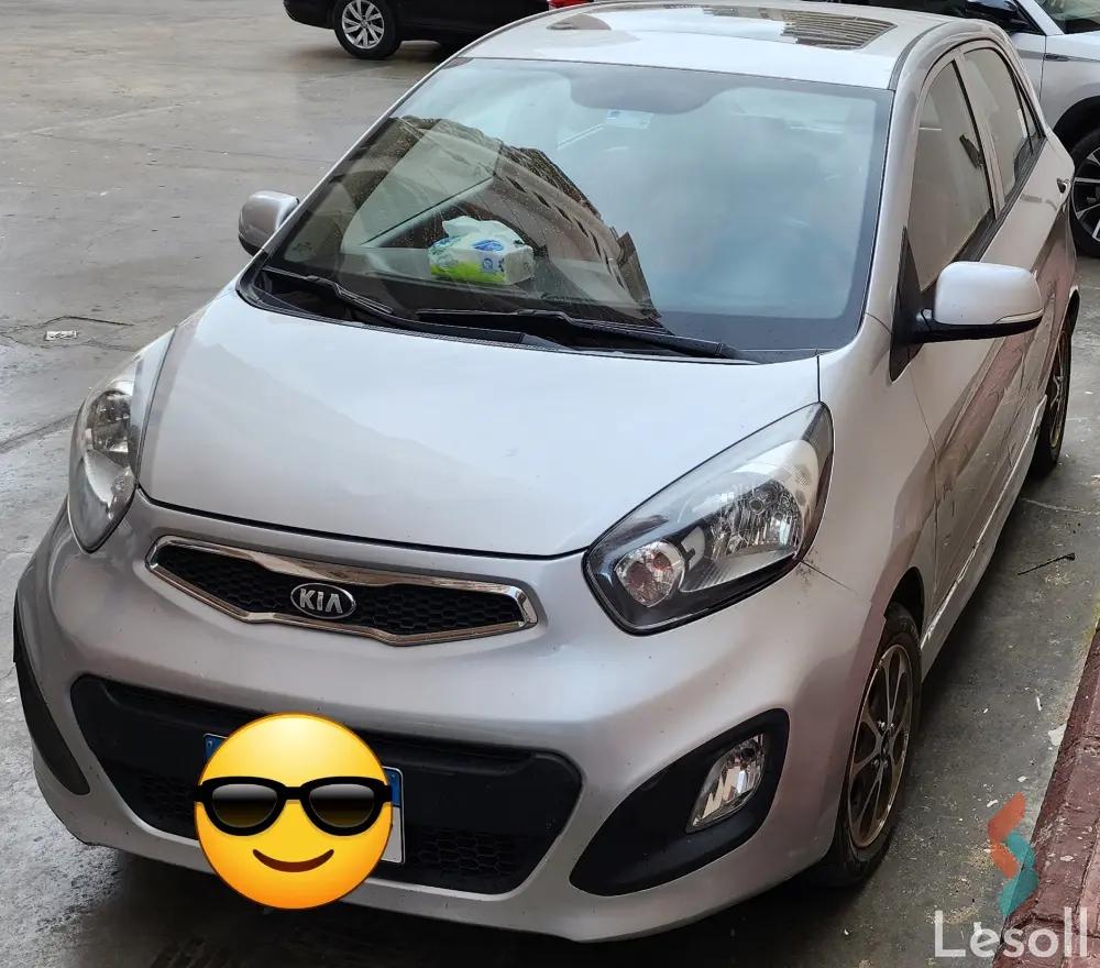 كيا بيكانتو اوتوماتك مستعملة فضي موديل 2014 - كل الصور