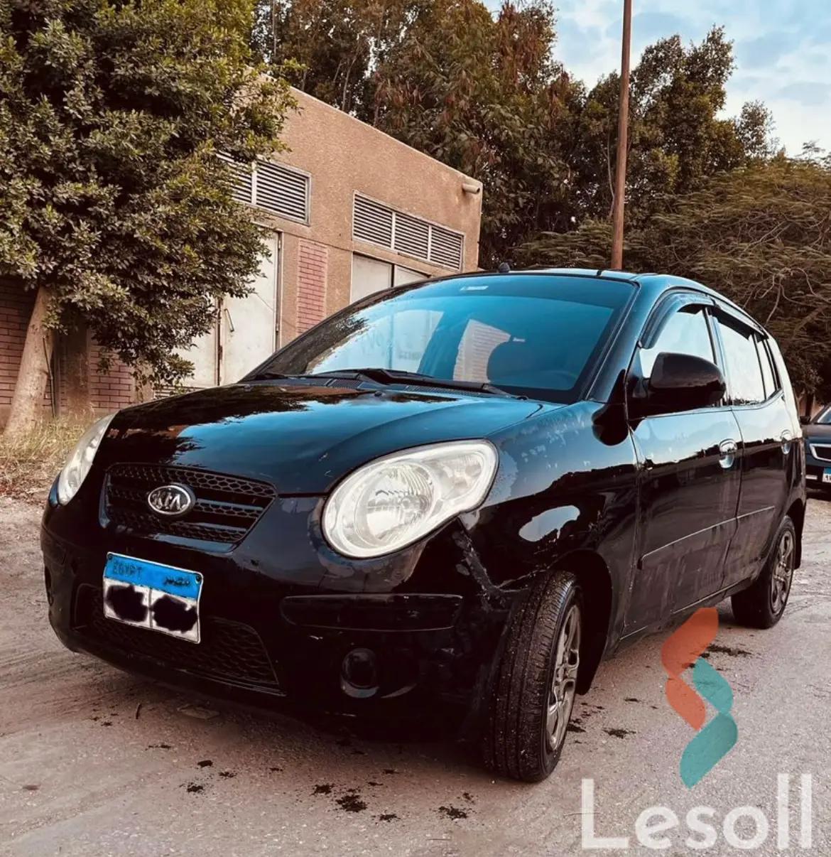 كيا بيكانتو مانيوال مستعملة أسود موديل 2010