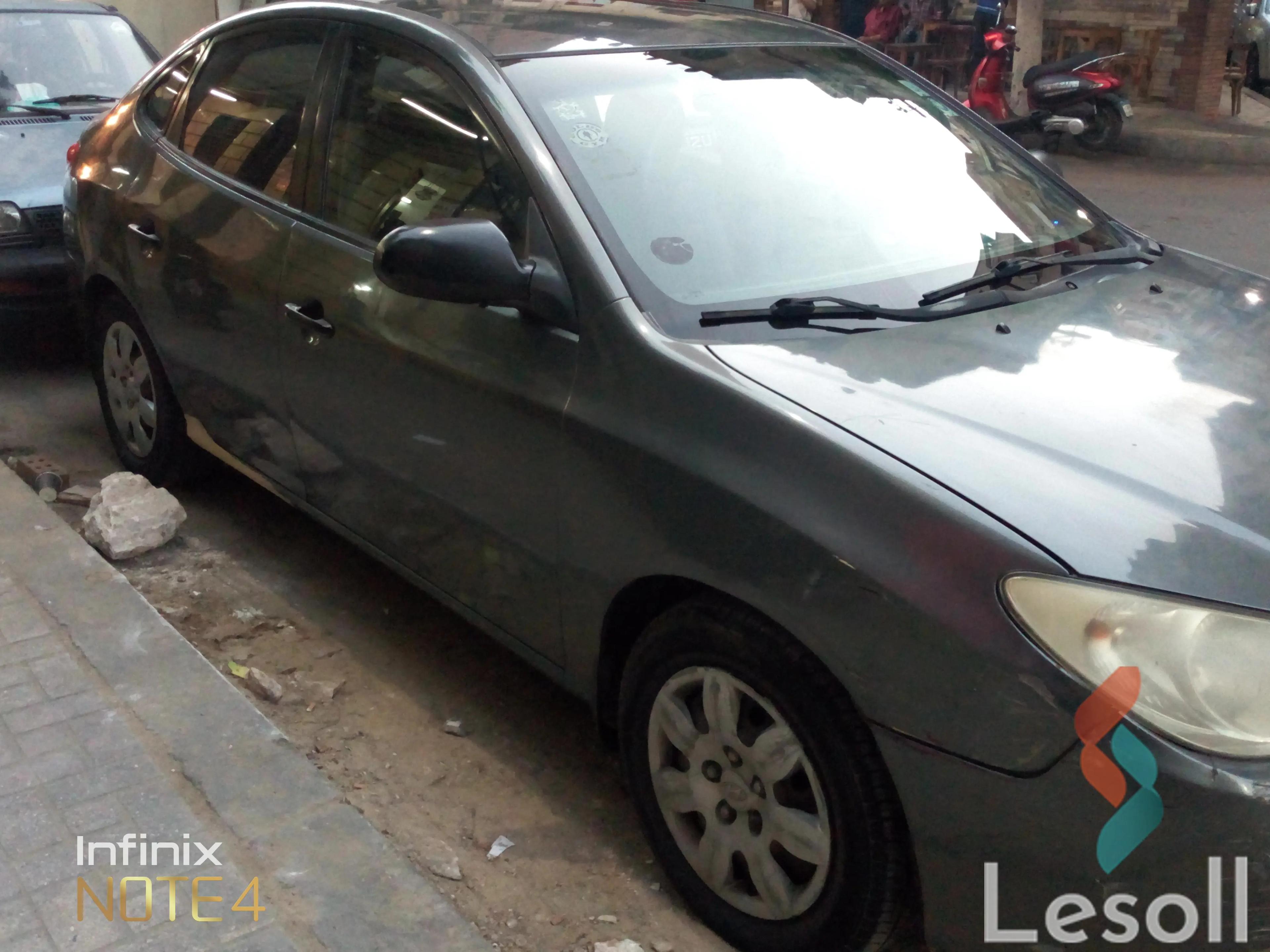 هيونداي إلنترا مانيوال مستعملة رمادي داكن موديل 2007 - صورة 4