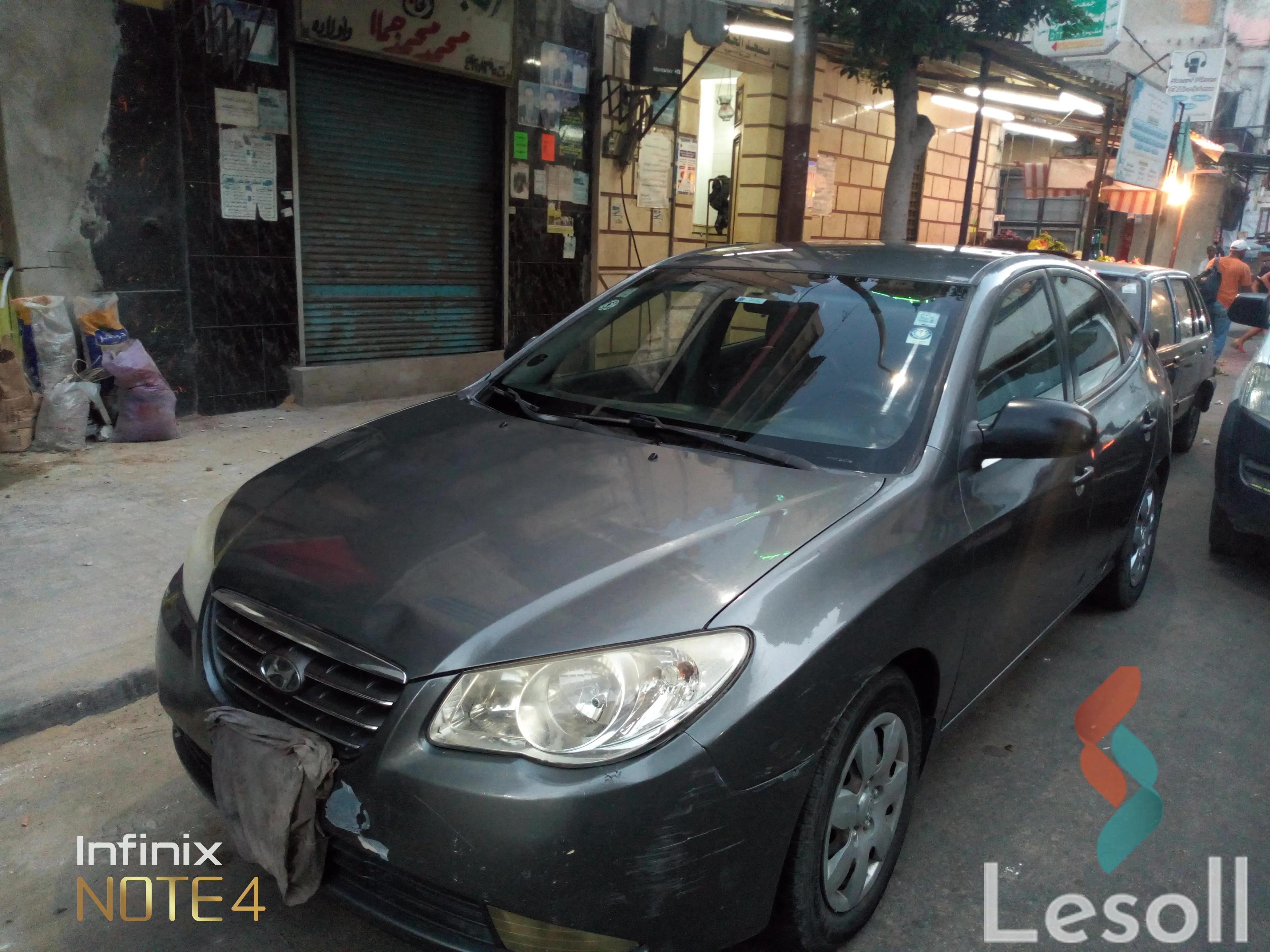 هيونداي إلنترا مانيوال مستعملة رمادي داكن موديل 2007 - صورة 3