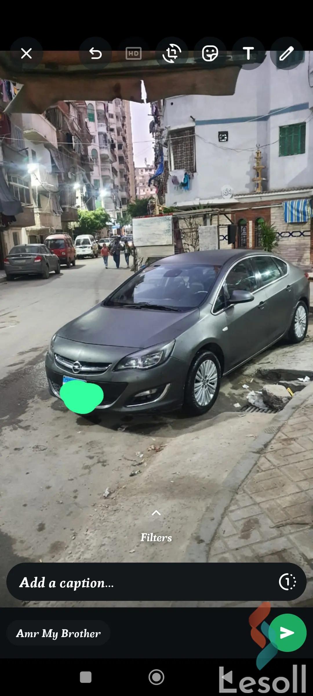 أوبل أسترا اوتوماتك مستعملة رمادي داكن موديل 2015 - صورة 2