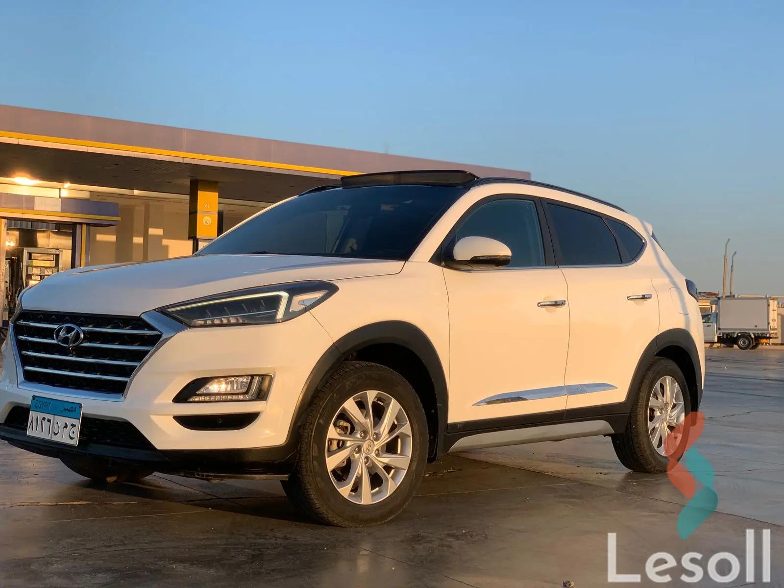 هيونداي توسان اوتوماتك مستعملة أبيض موديل 2019 - كل الصور