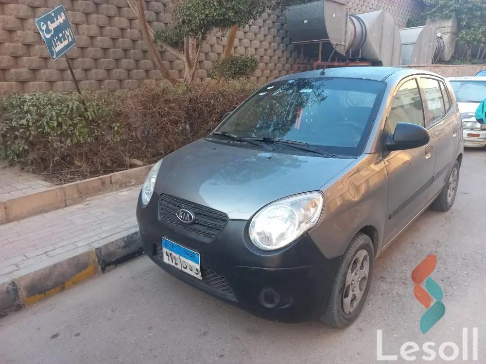 كيا بيكانتو مانيوال مستعملة رمادي داكن موديل 2010 - كل الصور