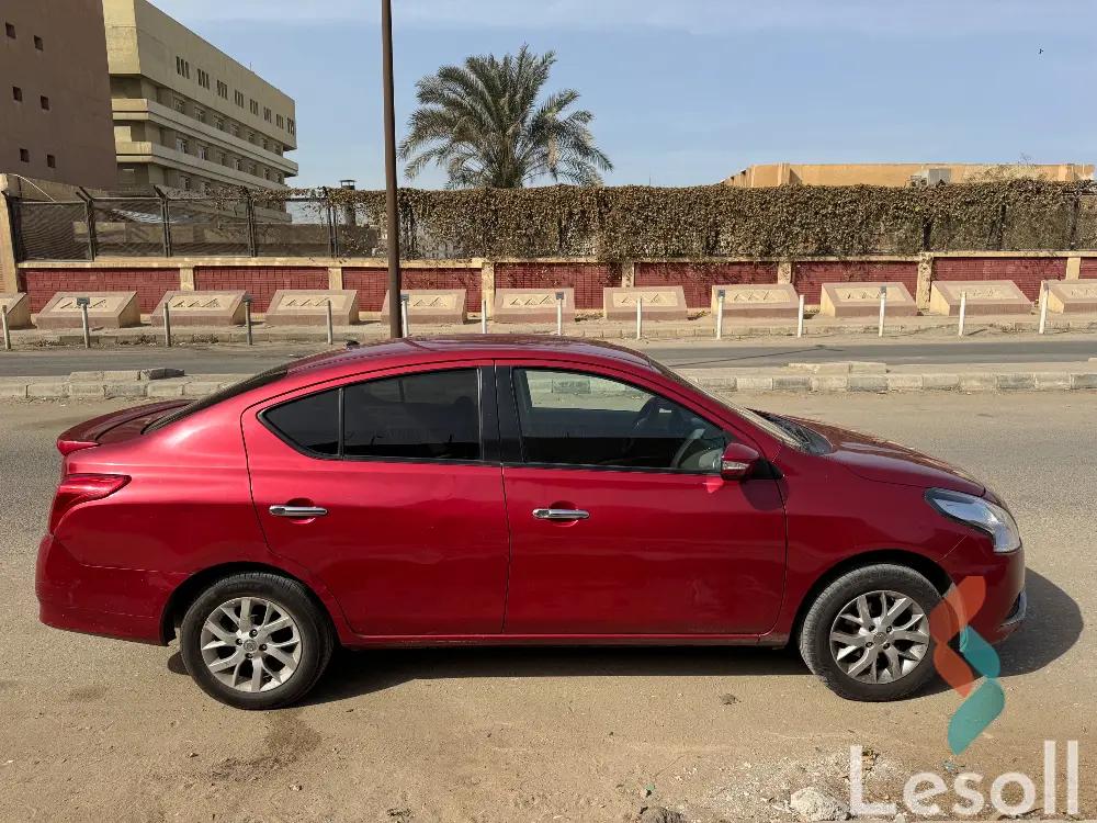 نيسان صني اوتوماتك مستعملة أحمر موديل 2019 - صورة 4