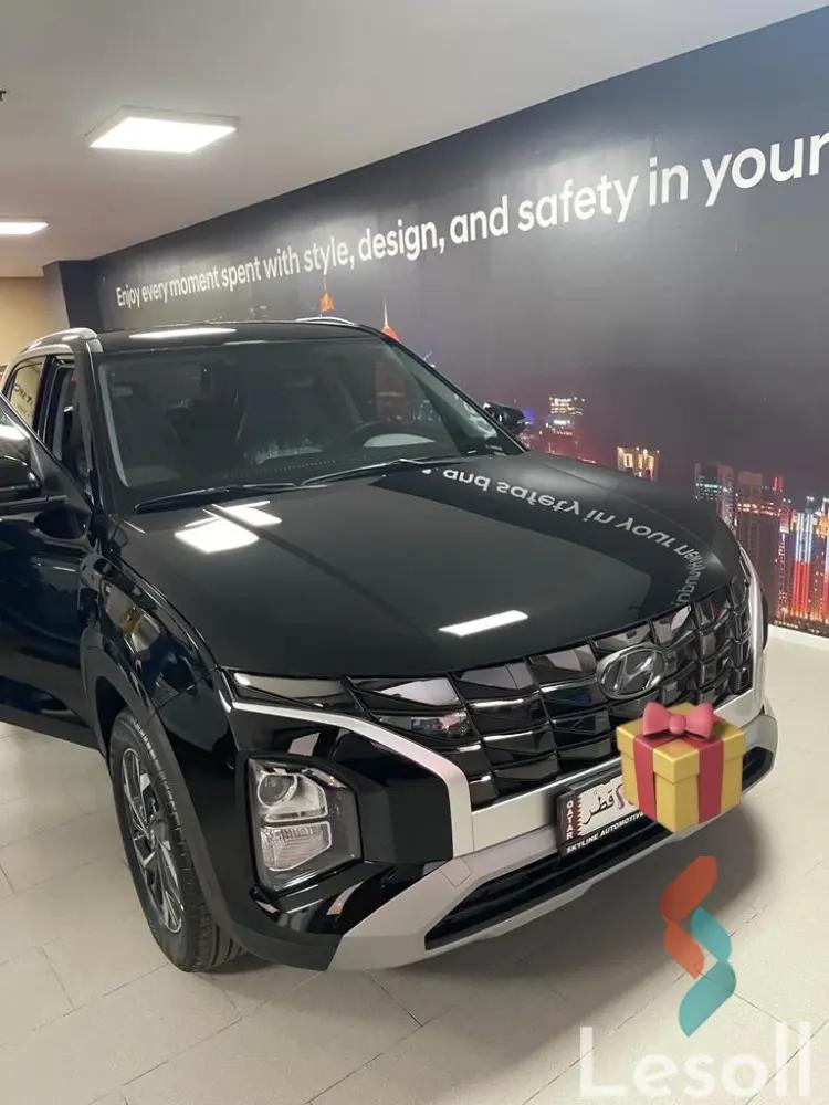 هيونداي كريتا اوتوماتك مستعملة أسود موديل 2023 - صورة 2