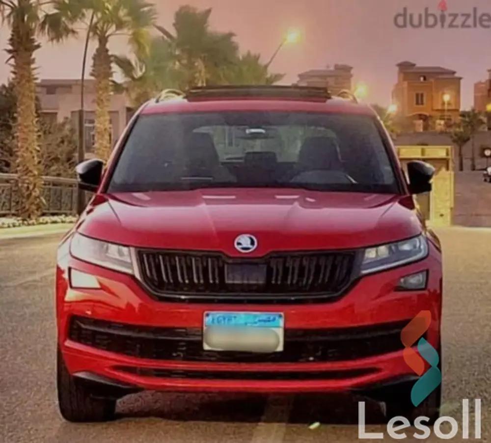 سكودا كودياك مانيوال مستعملة أحمر موديل 2019