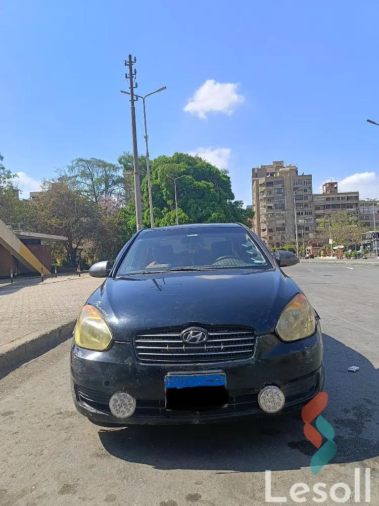 هيونداي أكسنت مانيوال مستعملة أسود موديل 2007 - الصورة الرئيسية
