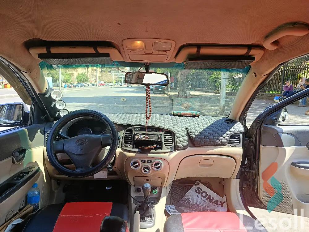 هيونداي أكسنت مانيوال مستعملة أسود موديل 2007 - صورة 3