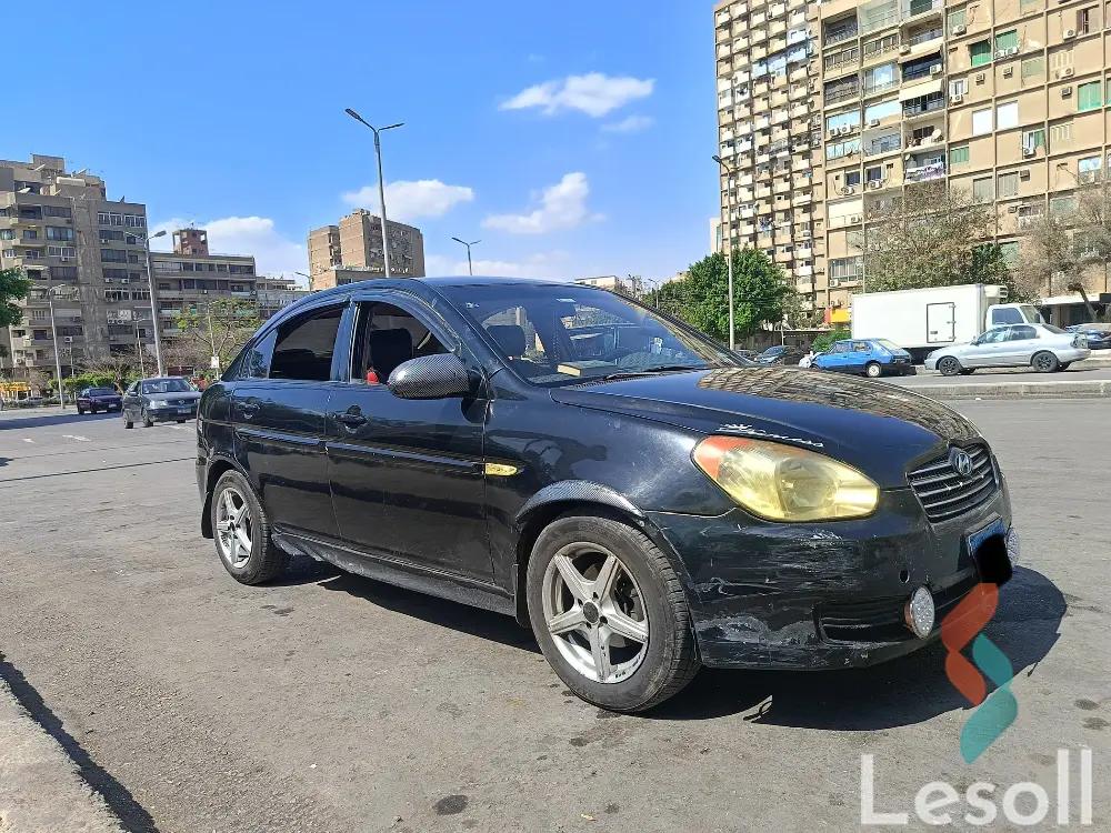 هيونداي أكسنت مانيوال مستعملة أسود موديل 2007 - كل الصور