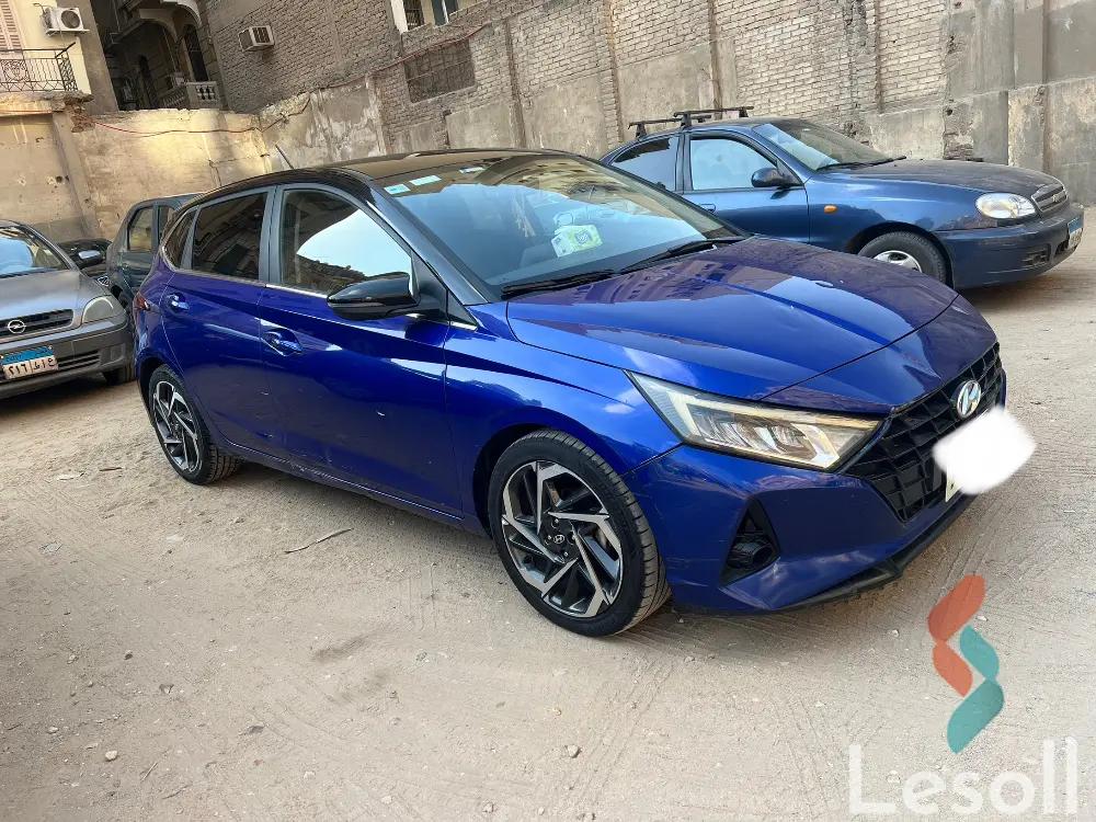هيونداي i20 اوتوماتك مستعملة أزرق موديل 2021