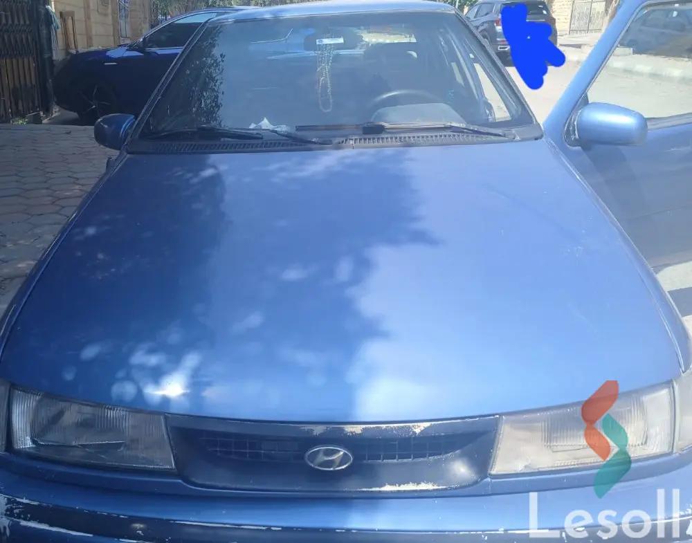 هيونداي أكسنت مانيوال مستعملة أزرق سماوي موديل 1997