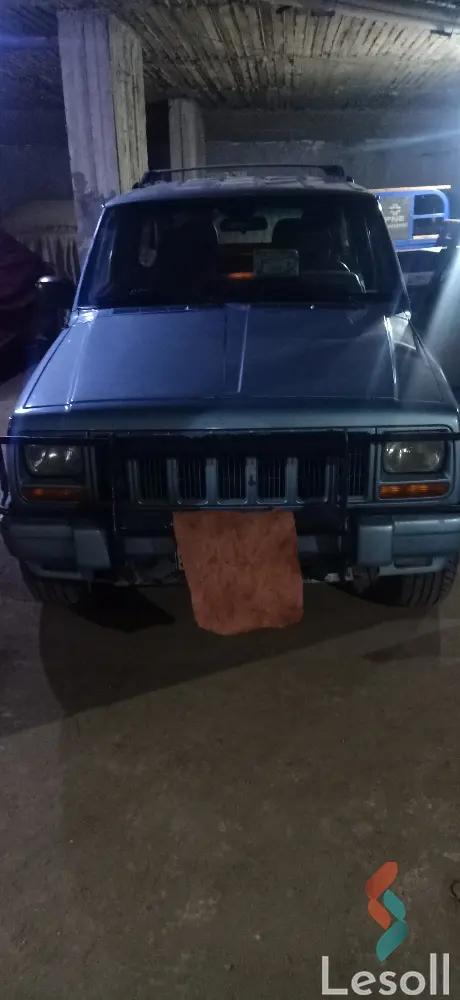 جيب شيروكي اوتوماتك مستعملة أزرق سماوي موديل 2002