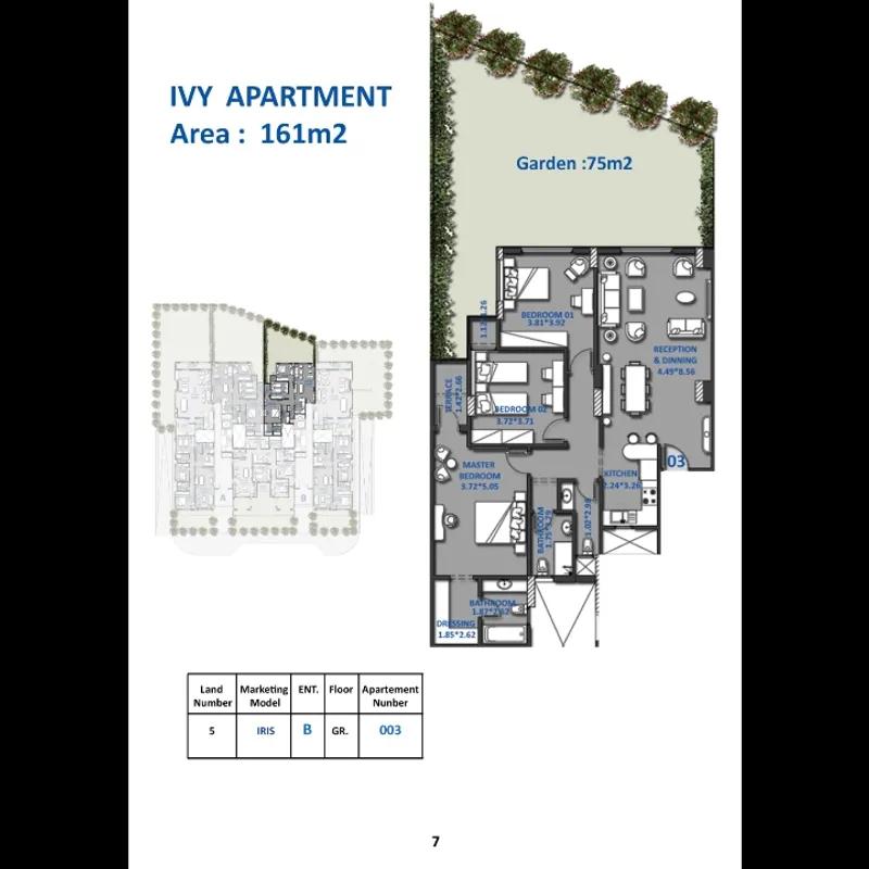 Apartment with garden for sale with an data.area 161 meters and 3 data.rooms in   Cairo  - Image 3