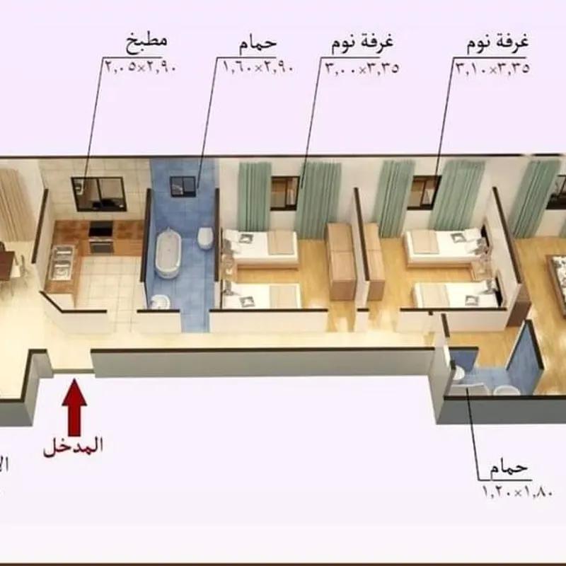 شقة للبيع بمساحة 165 متر و 3 غرف في  القاهرة