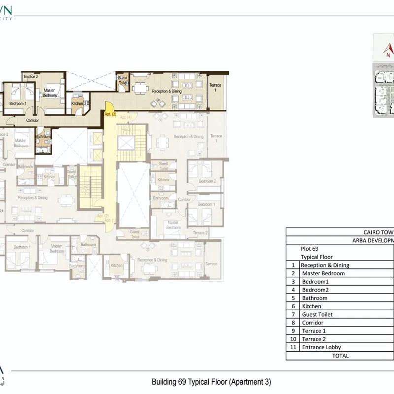 شقة للبيع بمساحة 161 متر و 3 غرف في مدينة نصر القاهرة