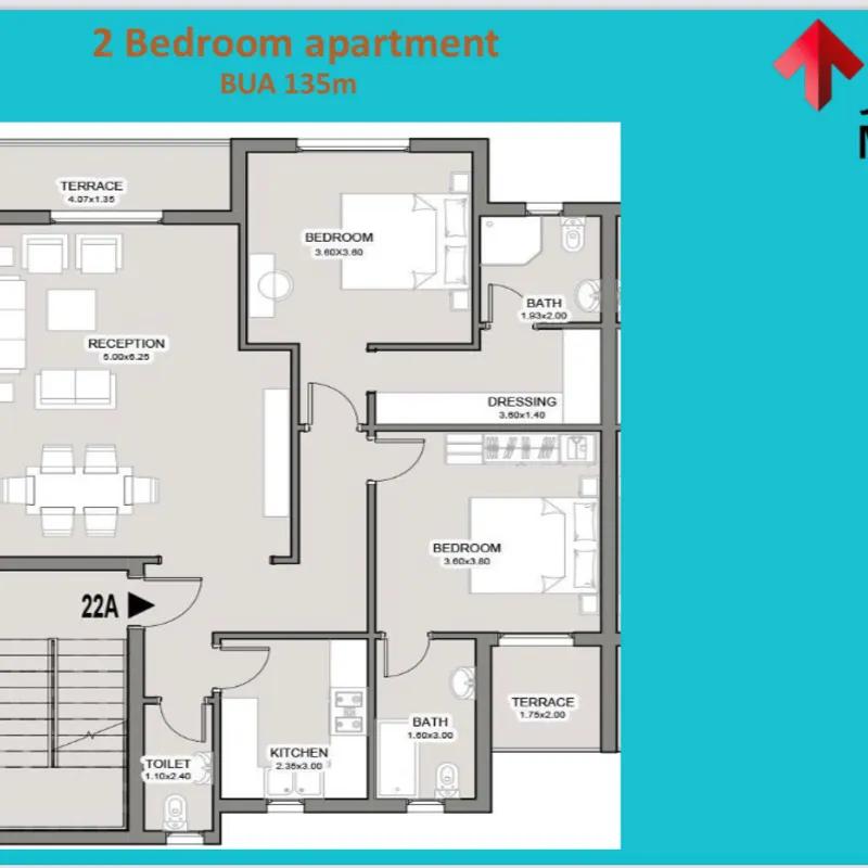 شقة للبيع بمساحة 135 متر و 3 غرف في مدينة نصر القاهرة - صورة 4
