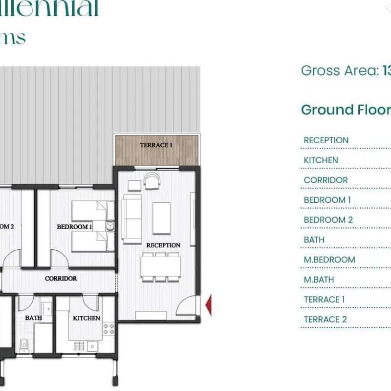 Apartment with garden for sale with an data.area 135 meters and 3 data.rooms in  5th Settlement Cairo  - Image 3