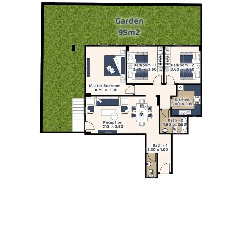 شقة للبيع بمساحة 142 متر و 3 غرف في التجمع الخامس القاهرة - صورة 4