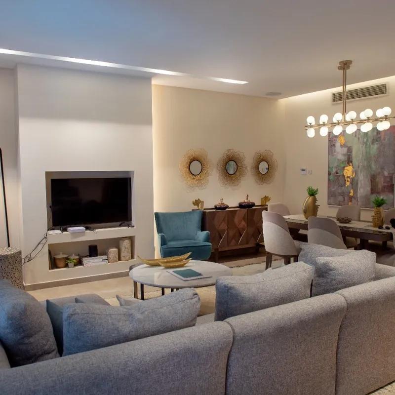 Apartment with garden for sale with an data.area 150 meters and 2 room in  5th Settlement Cairo  - All Images