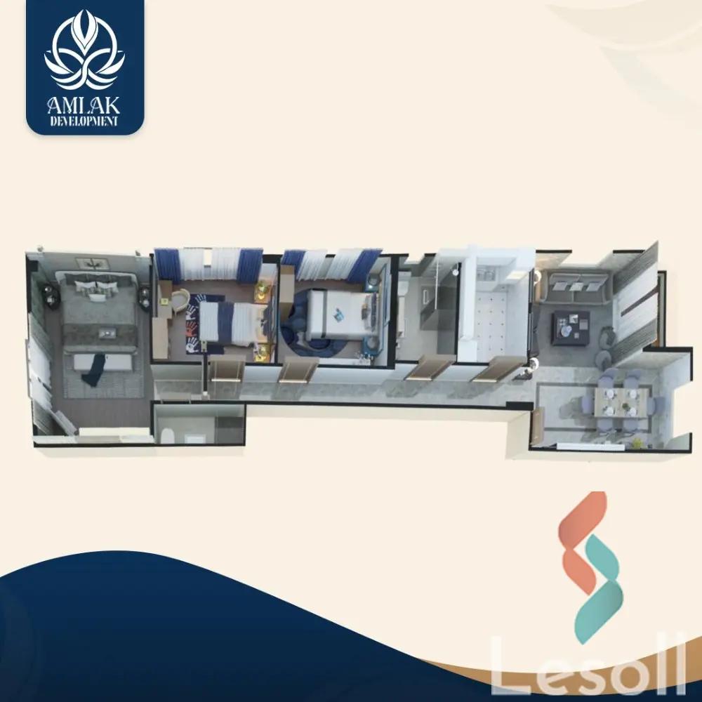 شقة للبيع بمساحة 130 متر و 3 غرف في مدينة بدر القاهرة - صورة 4