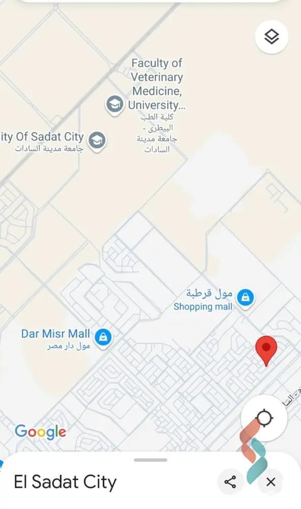 شقة للبيع بمساحة 124 متر و 3 غرف في مدينة السادات المنوفية