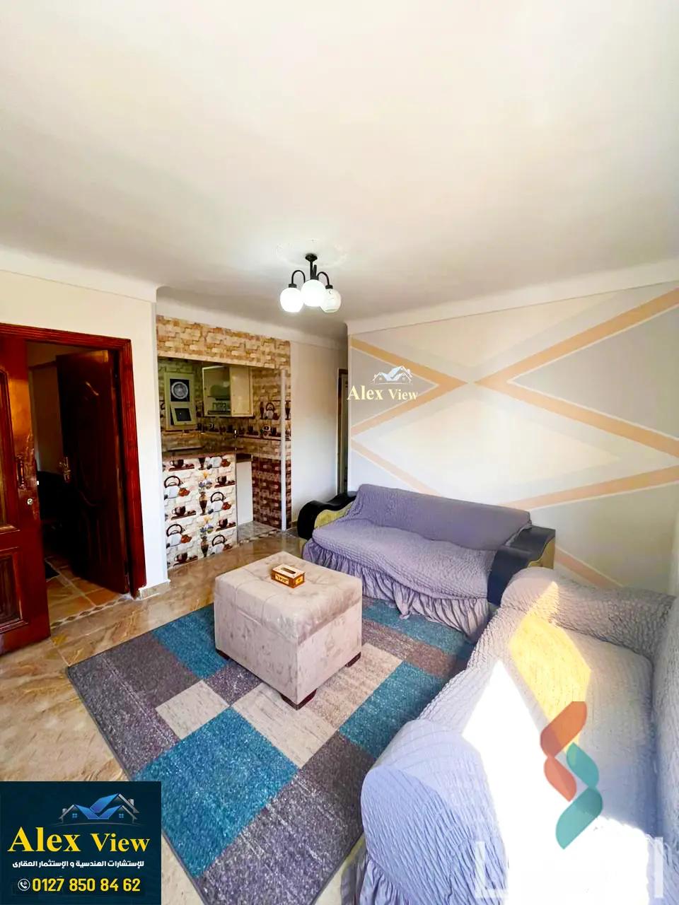 Apartment for monthly rent with an area 90 meters and 3 rooms in Snumberi Bishr Alexandria 