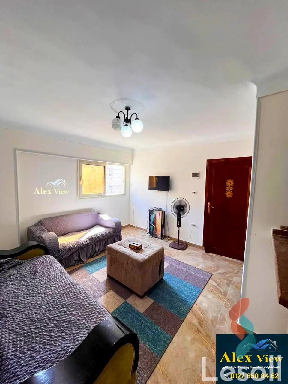 Apartment for monthly rent with an area 90 meters and 3 rooms in Snumberi Bishr Alexandria 