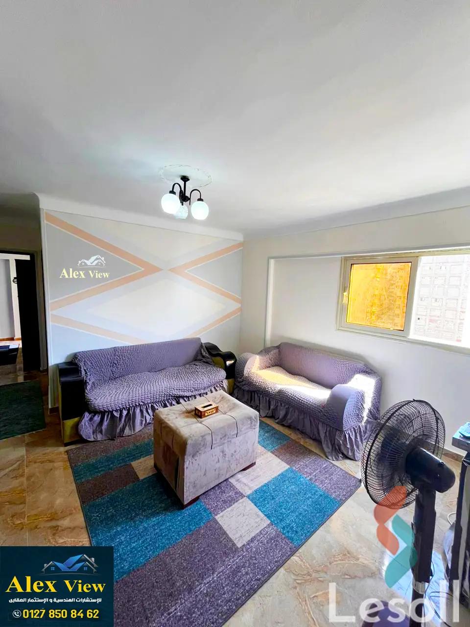 Apartment for monthly rent with an area 90 meters and 3 rooms in Snumberi Bishr Alexandria 