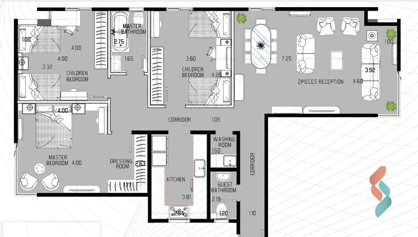 شقة للبيع بمساحة 170 متر و 3 غرف في  التجمع الخامس القاهرة - صورة 4
