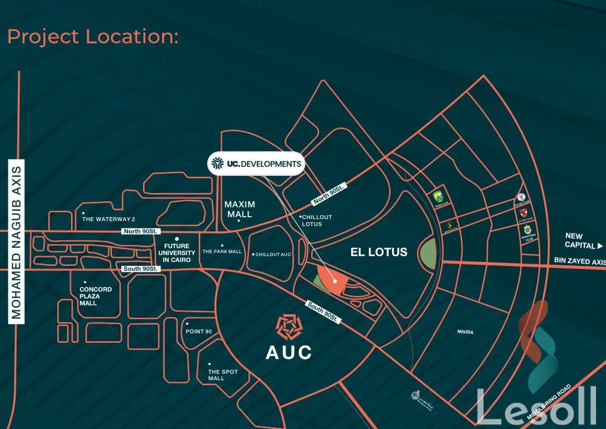 شقة للبيع بمساحة 144 متر و 3 غرف في  التجمع الخامس القاهرة - صورة 2