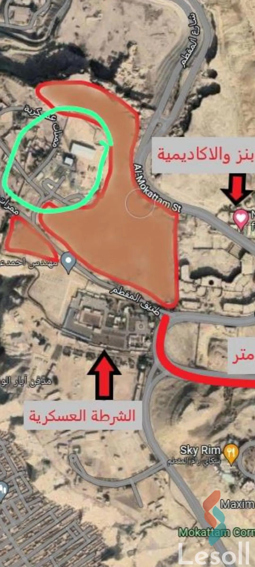 مبانى للبيع بمساحة 100,000 متر في المقطم القاهرة 