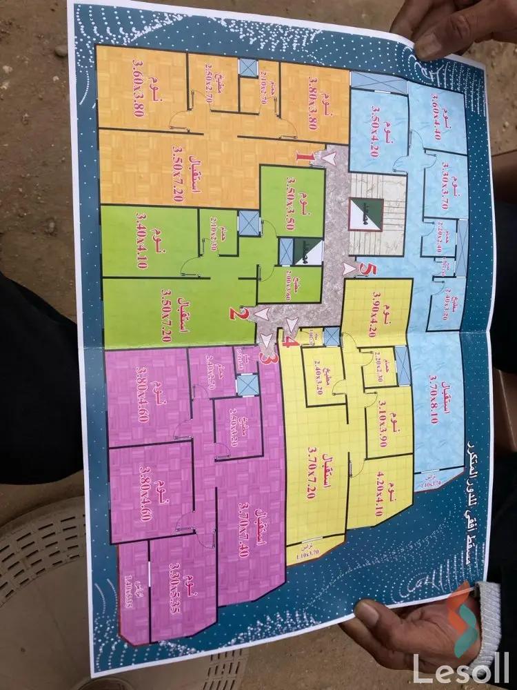 شقة للبيع بمساحة 135 متر و 3 غرف في النزهة القاهرة - صورة 2