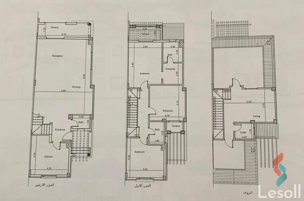 فيلا للبيع بمساحة 245 متر و 4 غرف في مدينة الشروق القاهرة