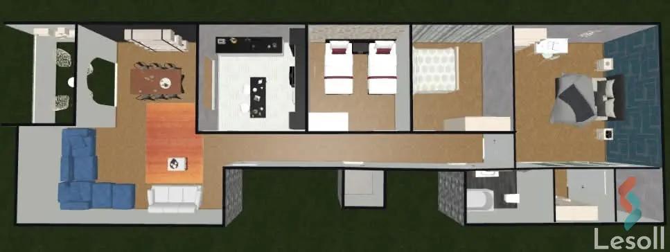 شقة للبيع بمساحة 200 متر و 3 غرف في  العبور القليوبية