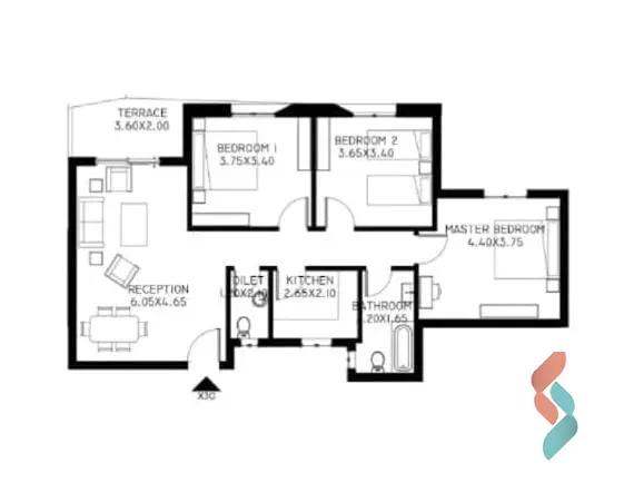 شقة للبيع بمساحة 137 متر و 3 غرف في  القاهرة الجديدة القاهرة - صورة 3