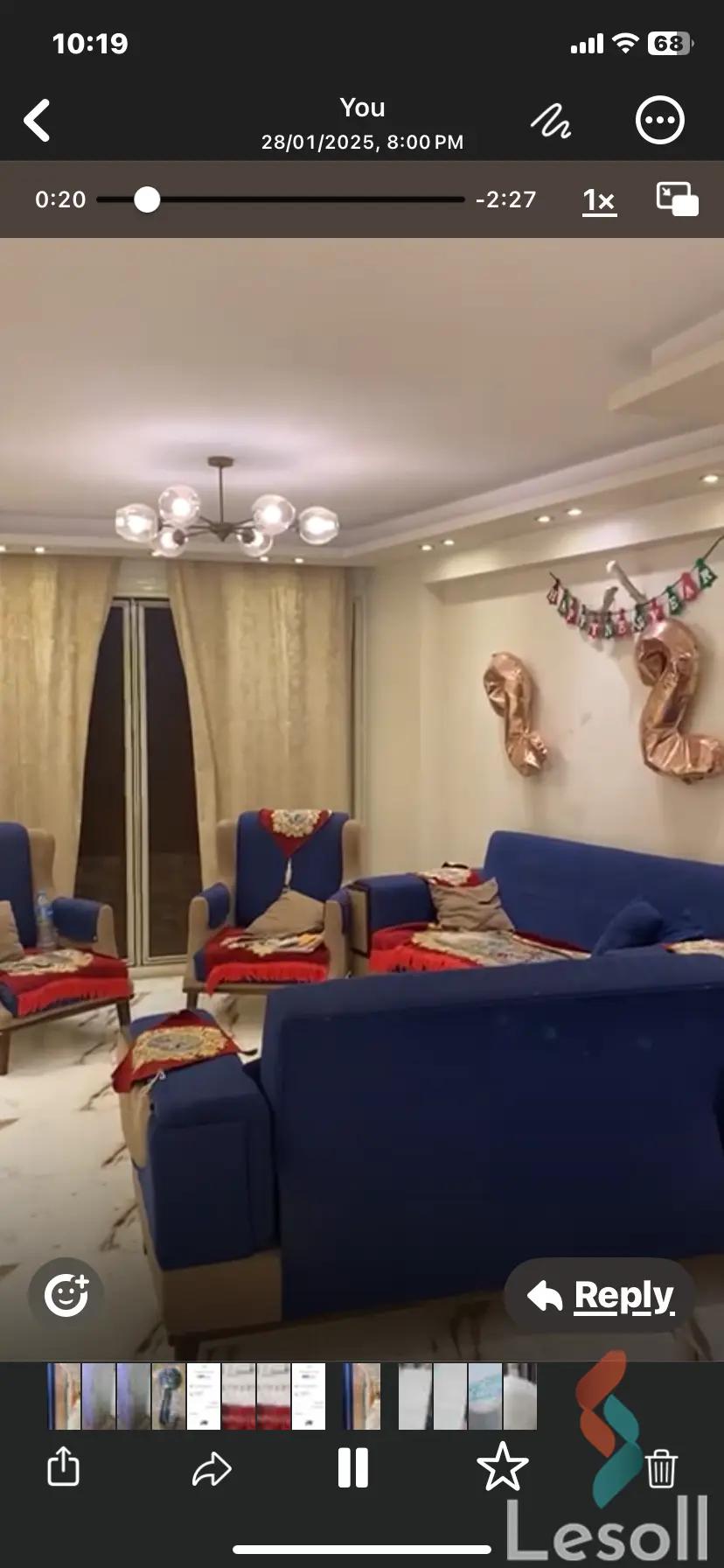 شقة للايجار الشهري بمساحة 145 متر و 3 غرف في عين شمس القاهرة