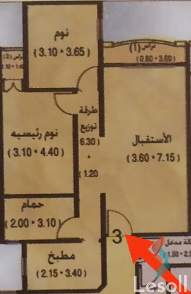 Apartment for sale with an area 90 meters and 2 room in  Moharam Bek Alexandria 