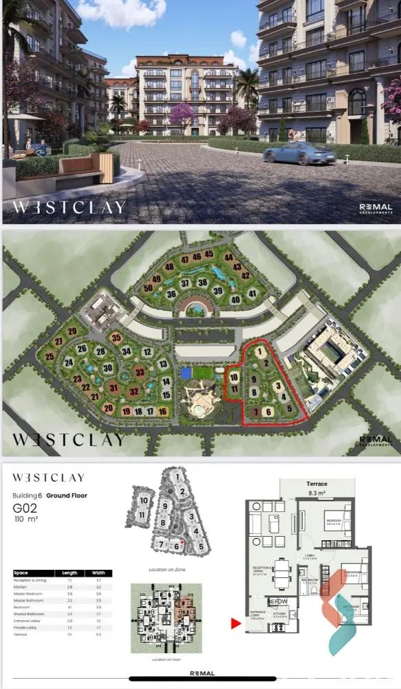 شقة للبيع بمساحة 110 متر و غرفتان في  6 اكتوبر الجيزة - صورة 3