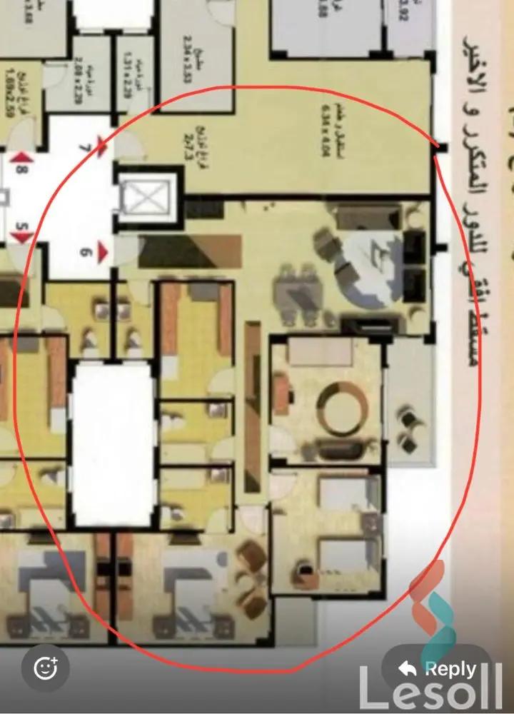 شقة للبيع بمساحة 140 متر و 3 غرف في  التجمع الخامس القاهرة - صورة 3