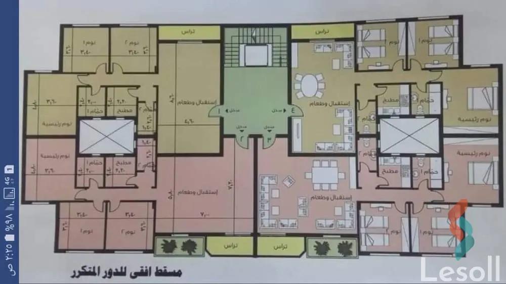 شقة للبيع بمساحة 155 متر و 3 غرف في  العاشر من رمضان الشرقية