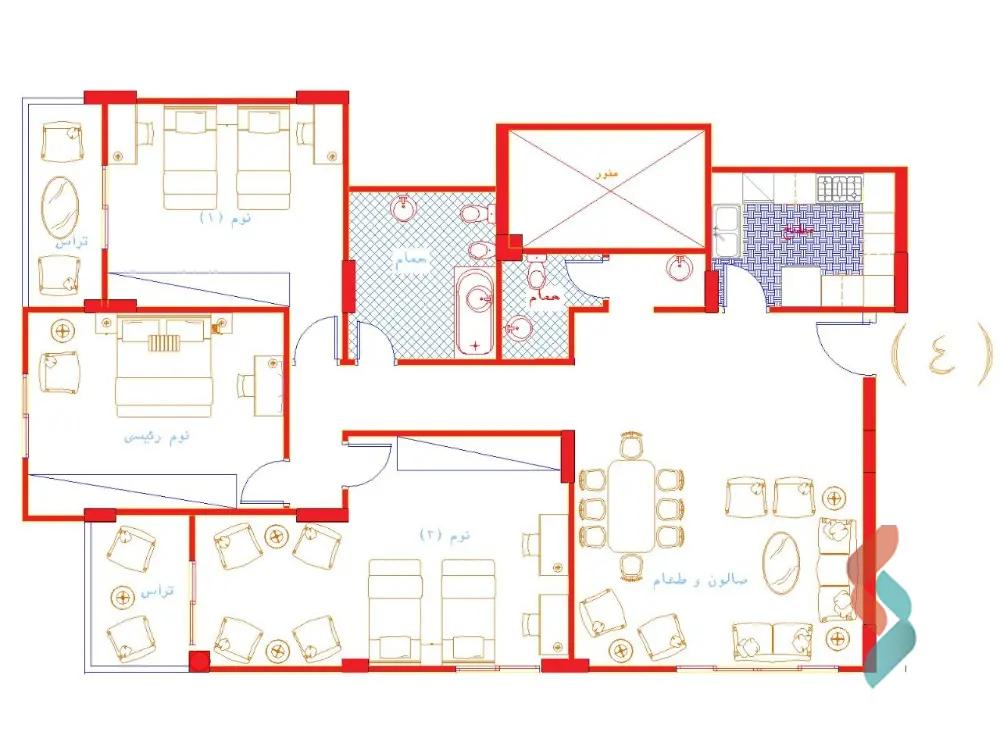 شقة للبيع بمساحة 200 متر و 3 غرف في  مدينة الشروق القاهرة - صورة 2