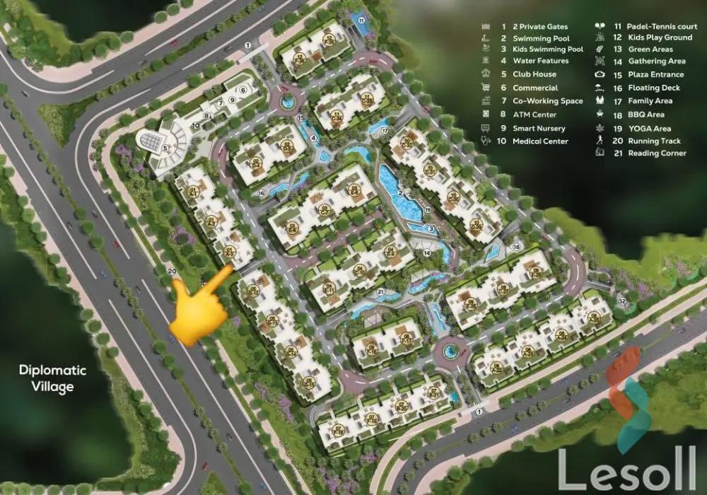 شقة للبيع بمساحة 108 متر و غرفتان في  العاصمة الإدارية القاهرة