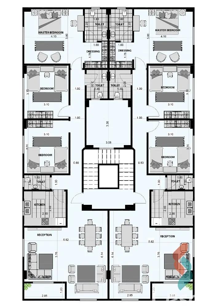 شقة للبيع بمساحة 160 متر و 3 غرف في  التجمع الخامس - القاهرة الجديدة القاهرة - صورة 3