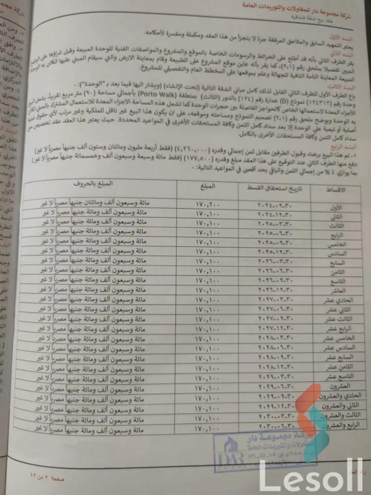 Chalet for sale with an area 90 meters and 2 room in  North Coast Alexandria  - All Images