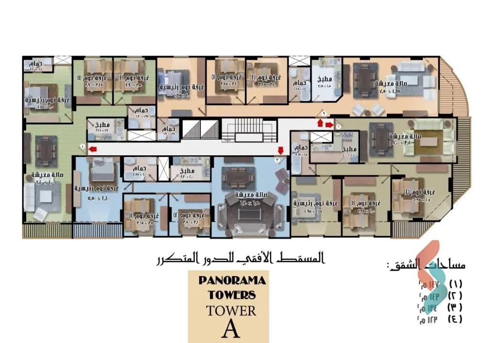 Apartment for sale with an area 130 meters and 3 rooms in  New Miami Alexandria 