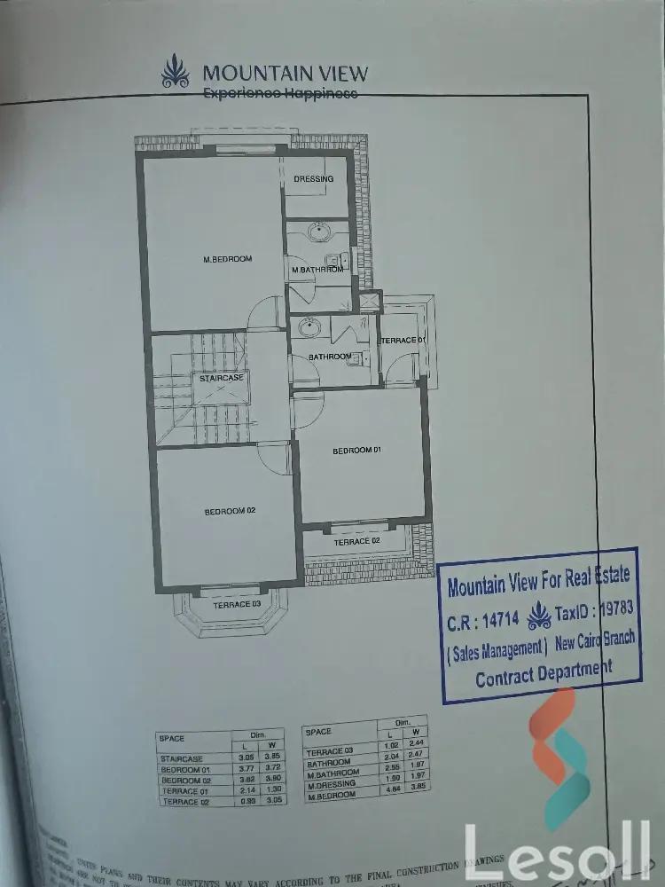 بنتهاوس للبيع بمساحة 220 متر و 3 غرف في  6 اكتوبر الجيزة