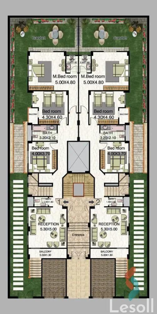 دوبلكس للبيع بمساحة 380 متر و 3 غرف في  مدينة الشروق القاهرة