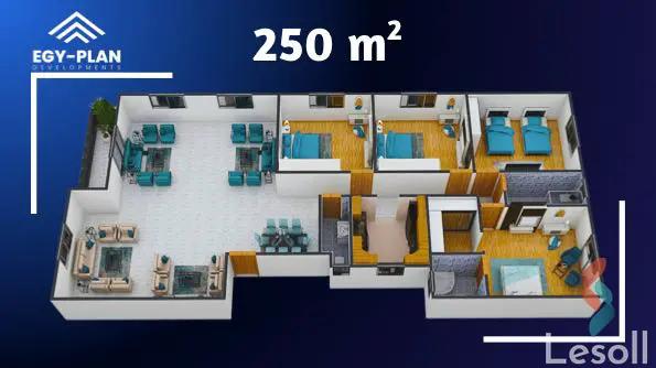 شقة للبيع بمساحة 175 متر و 3 غرف في  الشيخ زايد الجيزة