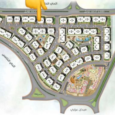 شقة بحديقة للبيع بمساحة 190 متر و 3 غرف في العبور القليوبية